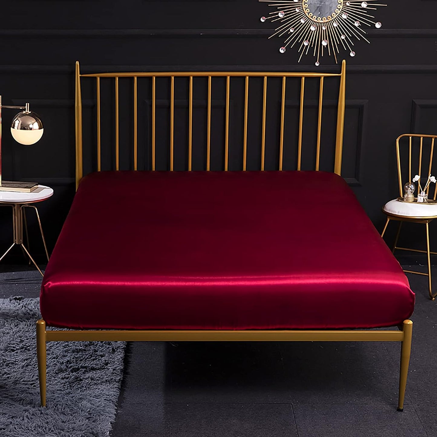 Tek Kişilik ipek DOKULU Saten Çarşaf 6 RENK 90X190CM GÜZELLİK CİLT ONARICI ÇARŞAF ULTRA LÜKS YUMUŞAK UYKU