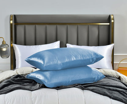 ❤️İpek dokulu saten yastık kılıfı 2 adet  saten toka saç ve cilt onarıcı  50 x 70 cm 8 RENK❤️